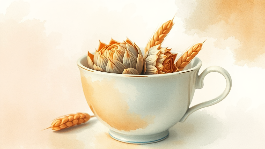 돼지감자차와 보리차 함께 마시기: 장점 & 주의사항 (watercolor 스타일)