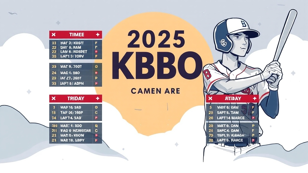 2025 KBO 경기 일정 가이드 (illustration 스타일) (재시도)