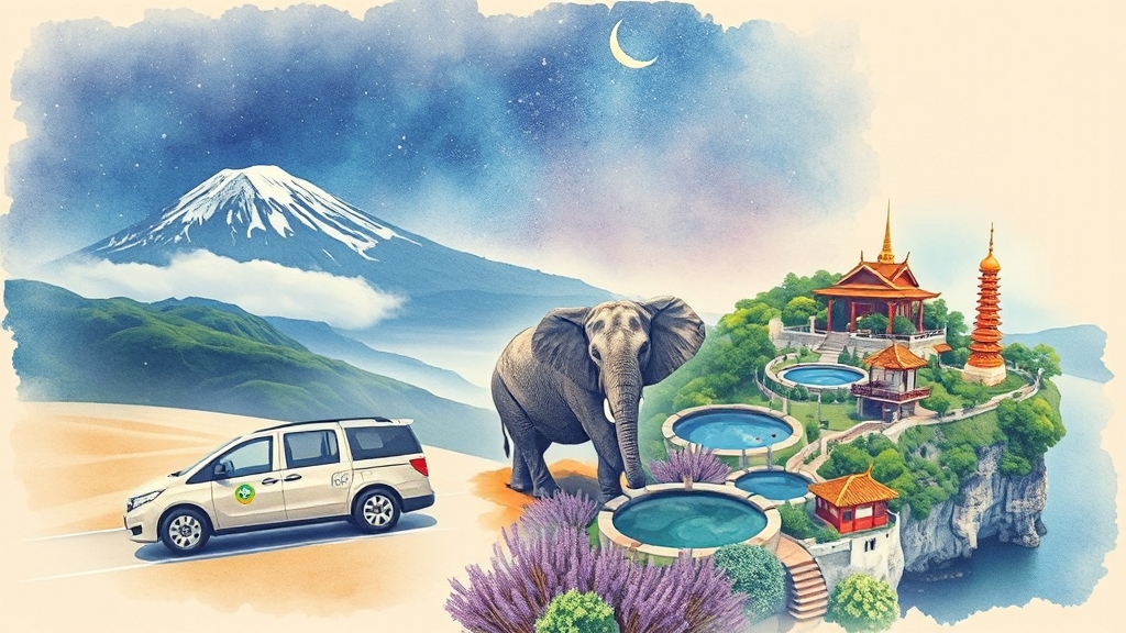 여행 후기 & 꿀팁 공유 (watercolor 스타일)