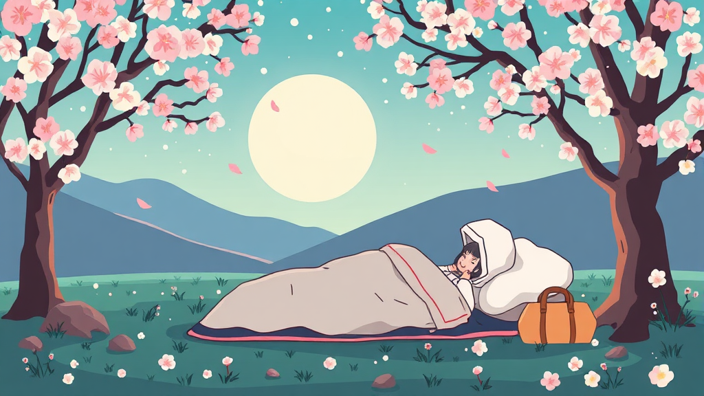 벚꽃 캠핑 필수 준비물 및 꿀팁 (cartoon 스타일)