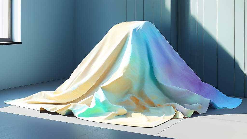 부피 큰 이불, 대형폐기물 신고 절차 (watercolor 스타일)