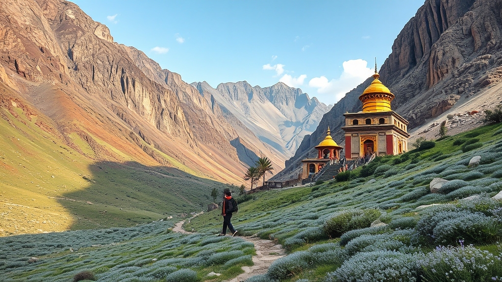 무스탕 여행 정보 & 트레킹 팁 (realistic 스타일)