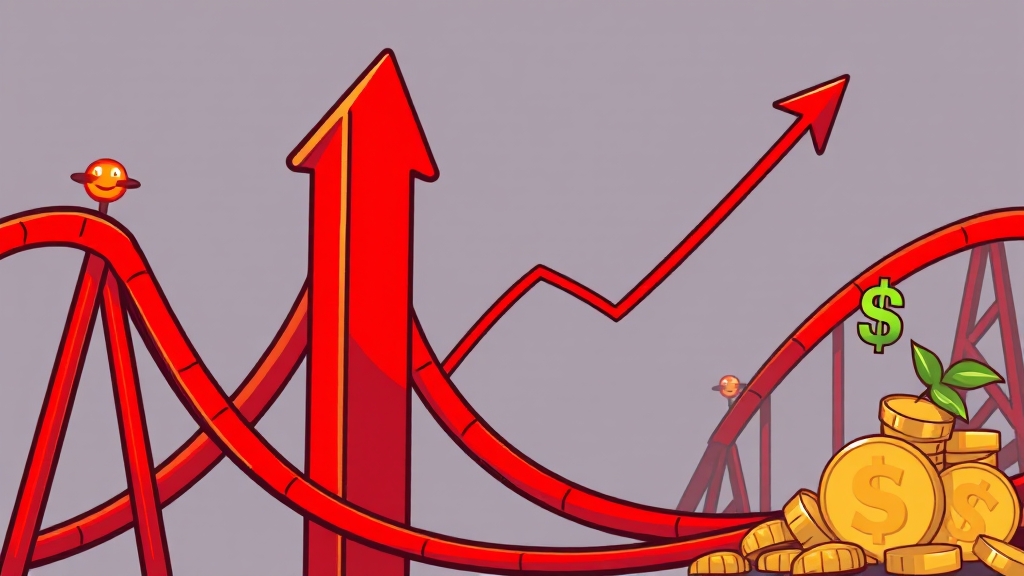 환율 변동성 주의보 (cartoon 스타일)