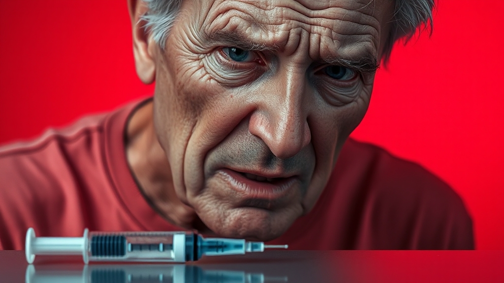 대상포진 후유증: 신경통과 합병증 (realistic 스타일)