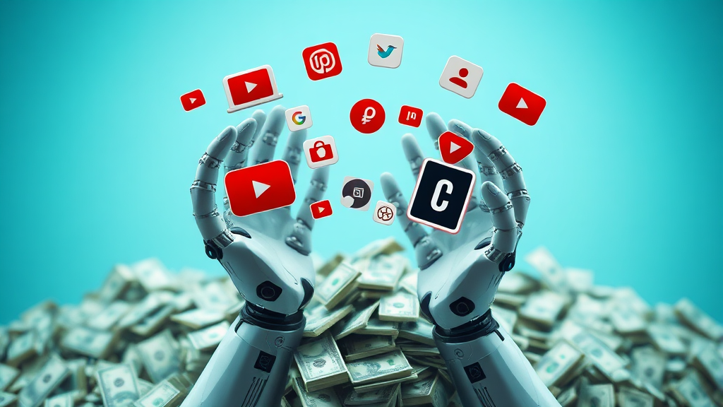 AI 자동화 부업 수익 구조 (realistic 스타일)