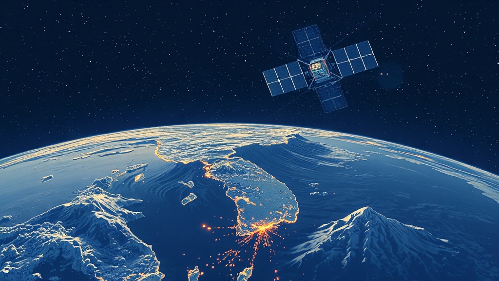 정찰위성 5호기 주요 사양 분석 (illustration 스타일)