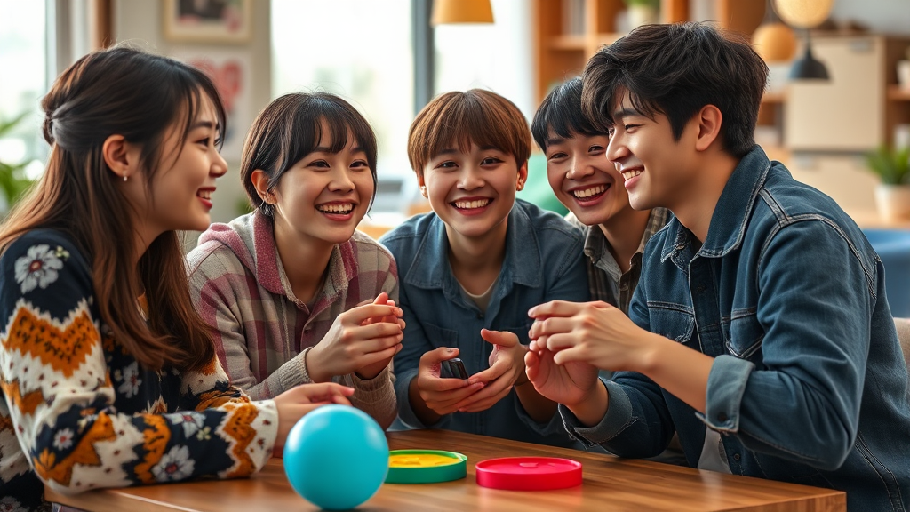 함께하는 즐거움: 친구 같은 케미스트리 (realistic 스타일)