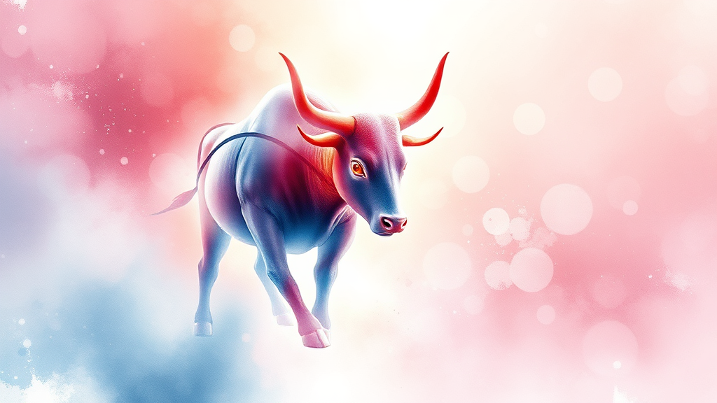 코스피 5000 시대, 투자 전략 (watercolor 스타일)