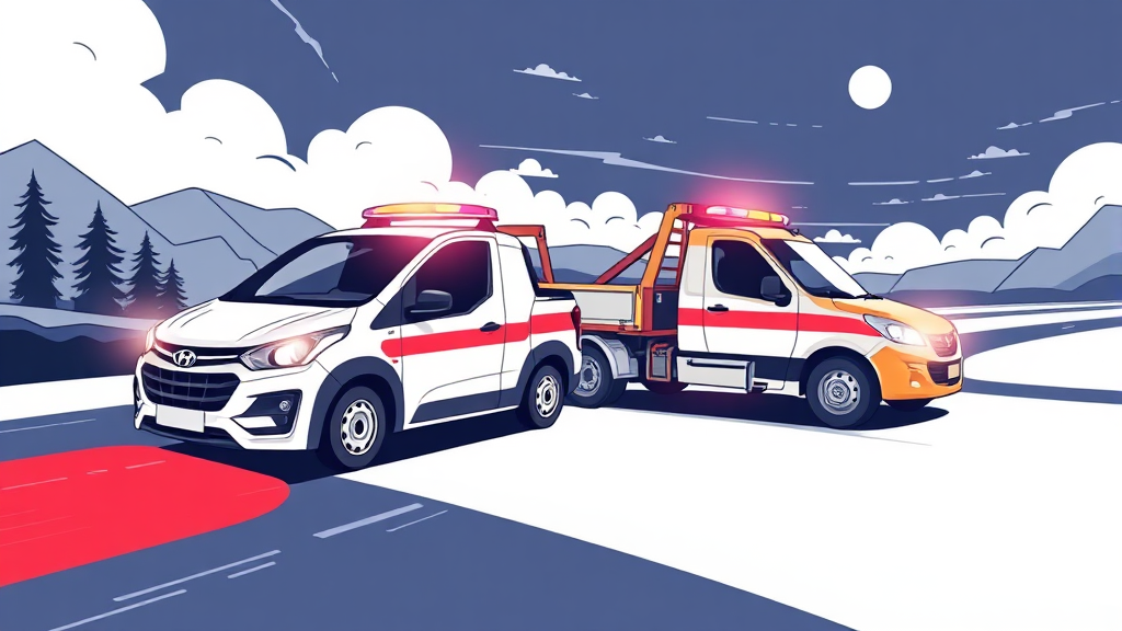 현대해상 긴급출동 서비스, 무엇을 도와줄까요? (illustration 스타일)