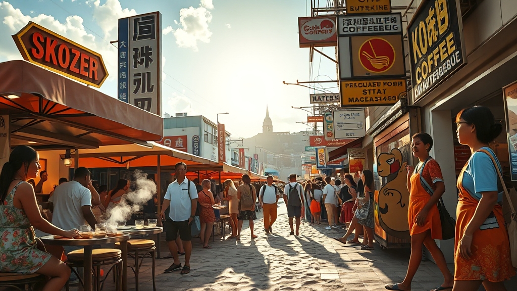 맛집 & 쇼핑 정보 (realistic 스타일)