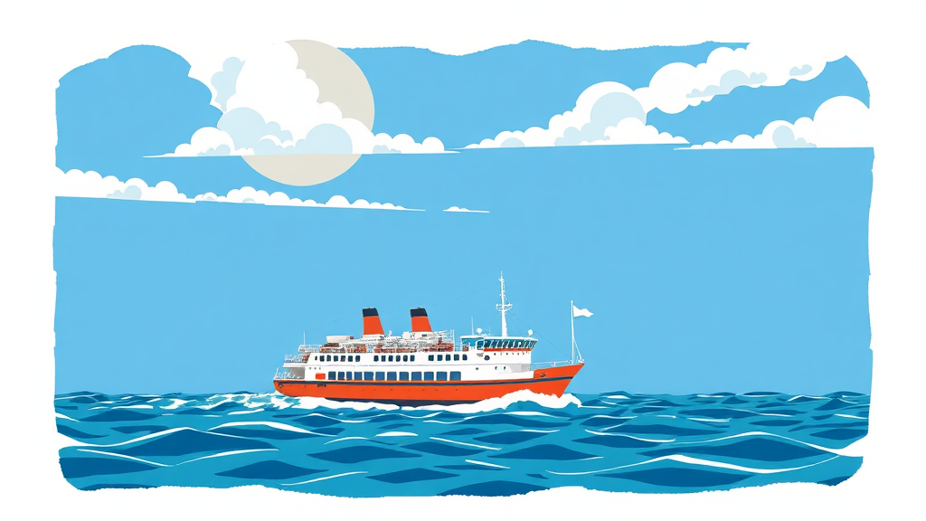 마라도 가는 길: 운진항 여객선 정보 완벽 정리 (illustration 스타일)