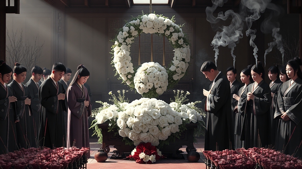 장례식 조문 예절 및 유의사항 (realistic 스타일) (재시도)
