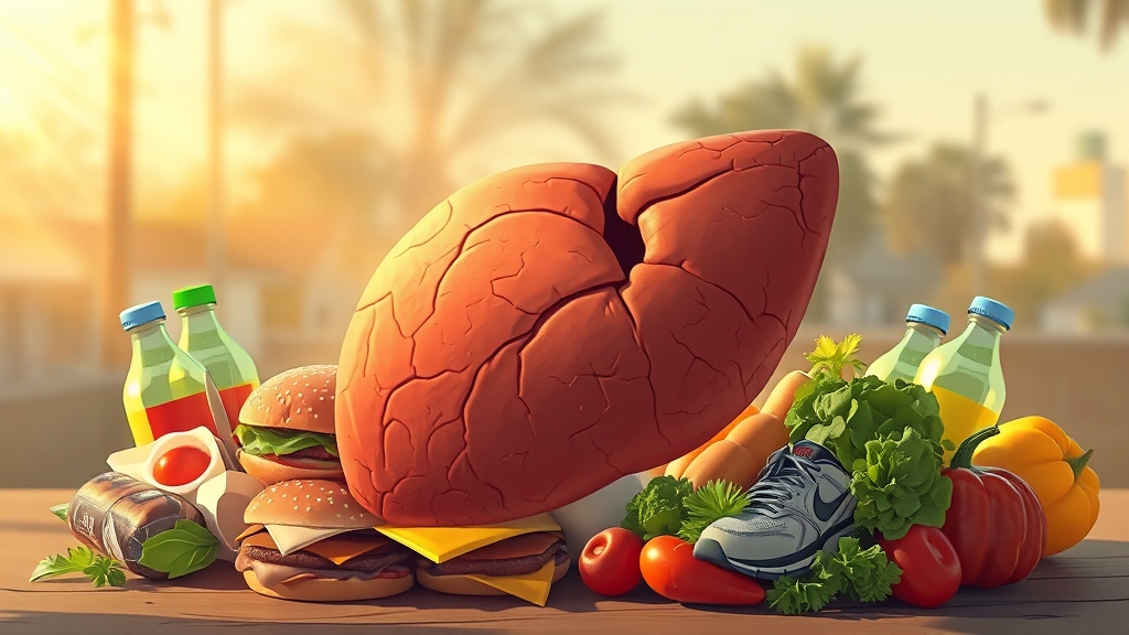 지방간, 왜 생기는 걸까요? (illustration 스타일)