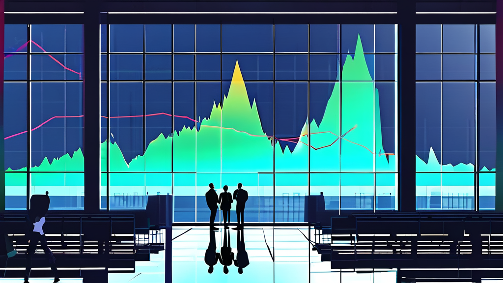 하락장에도 나스닥 주식을 사는 이유: 미래 가치에 대한 믿음 (illustration 스타일)