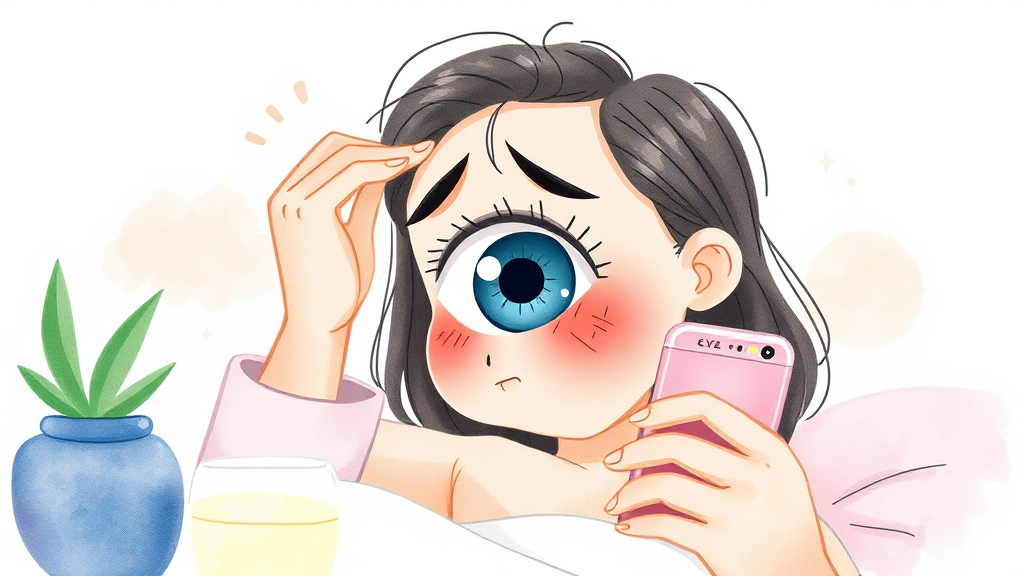 눈 피로, 이렇게 풀어보세요! (illustration 스타일)