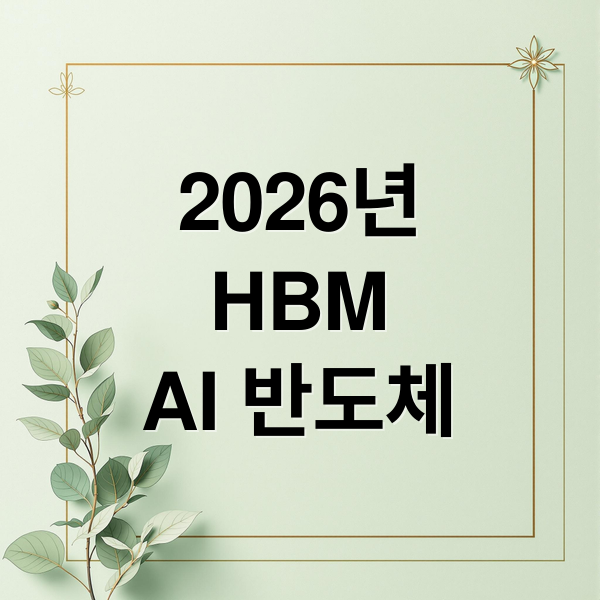 2026년
HBM
AI 반도체 (2026 HBM  앤비디아 반도체)
