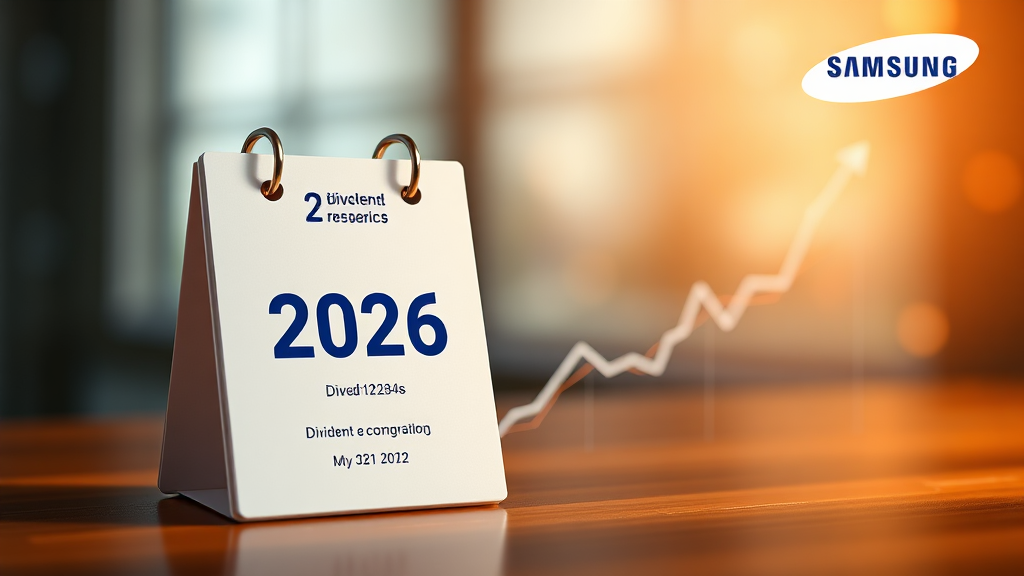 2026년 삼성전자 배당금 지급 일정 및 기준일 (realistic 스타일)