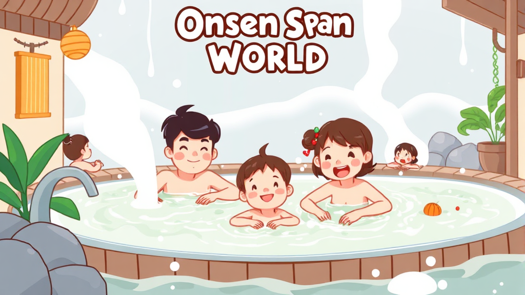 덕구온천 스파월드 완전 정복 (illustration 스타일)