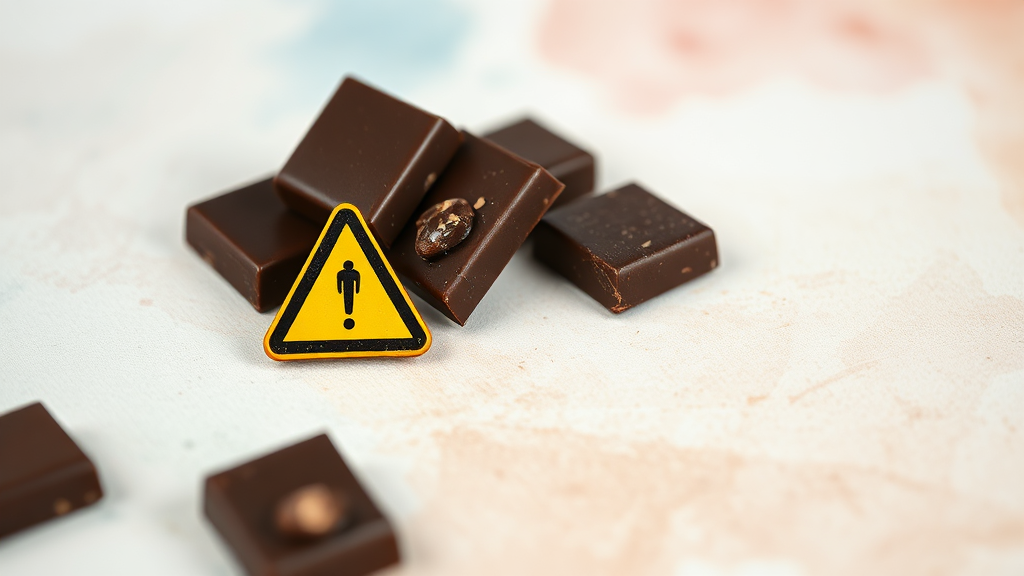 다크초콜릿의 부작용: 과다 섭취 시 발생할 수 있는 문제점 (watercolor 스타일)
