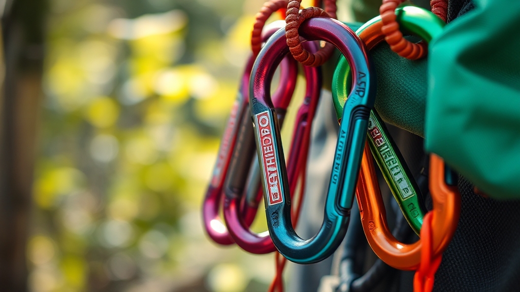 카라비너 선택 가이드: 용도별 추천 (realistic 스타일)