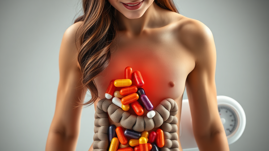 위고비 알약 부작용 및 주의사항 (realistic 스타일)