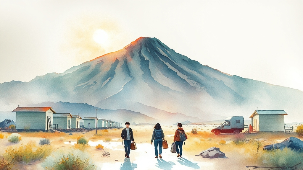 특별재난지역 숙박 할인 (watercolor 스타일)
