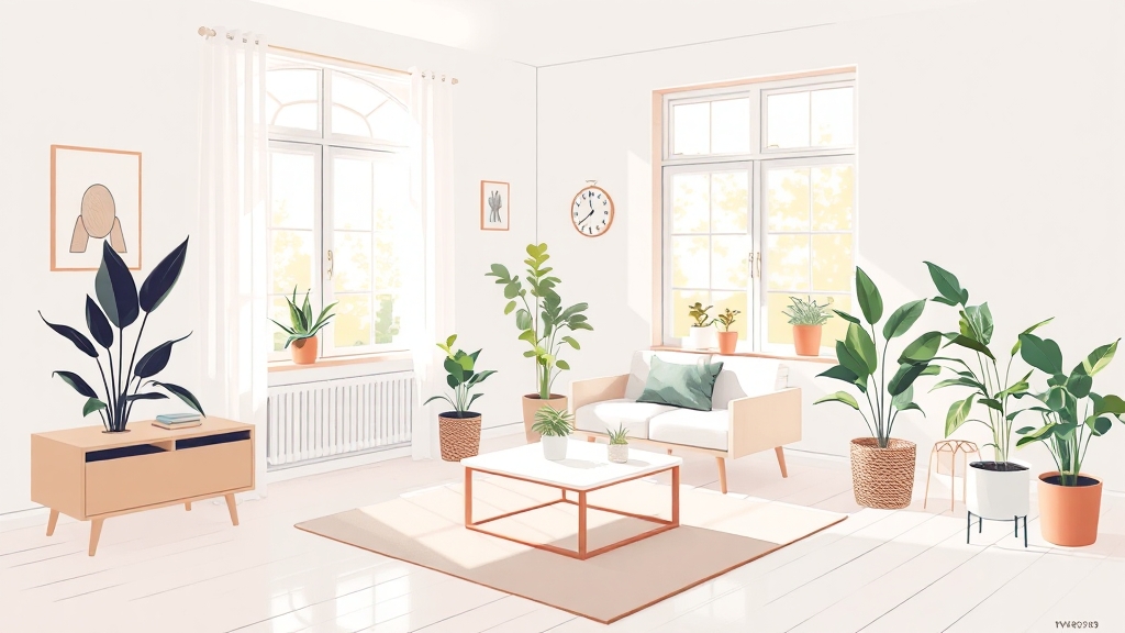 인테리어 유지 & 관리 (illustration 스타일)