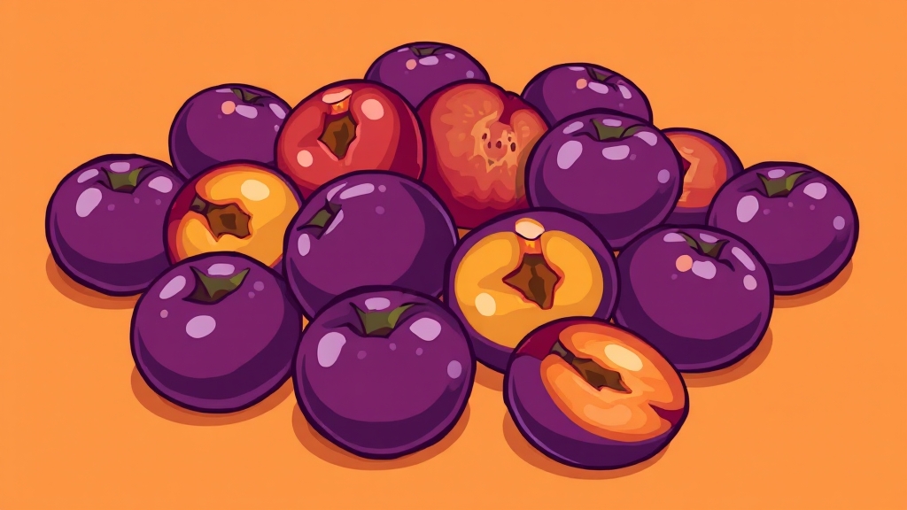 매실, 언제 수확해야 할까? (cartoon 스타일)