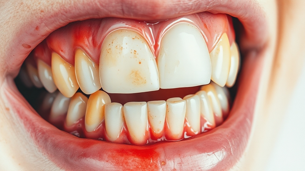 잇몸 붓고 아픈 이유 (watercolor 스타일)