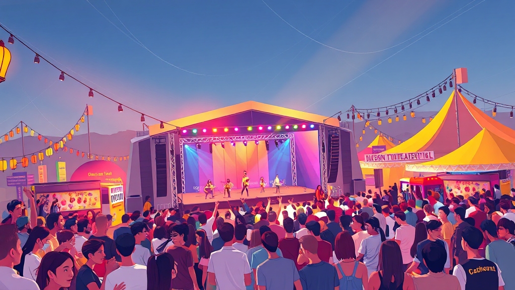 축제 꿀팁 (illustration 스타일)