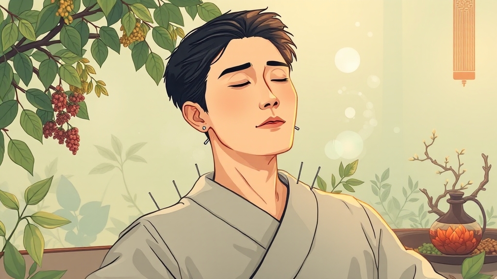 한의학적 치료 접근과 효과 검토 (illustration 스타일)