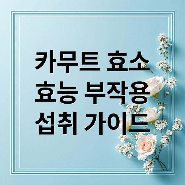 카무트 효소
효능 부작용
섭취 가이드 (카무트효소 효능 부작용 가격)