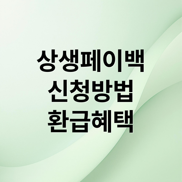 상생페이백
신청방법
환급혜택 (상생페이백 신청방법 환급 예상금액)