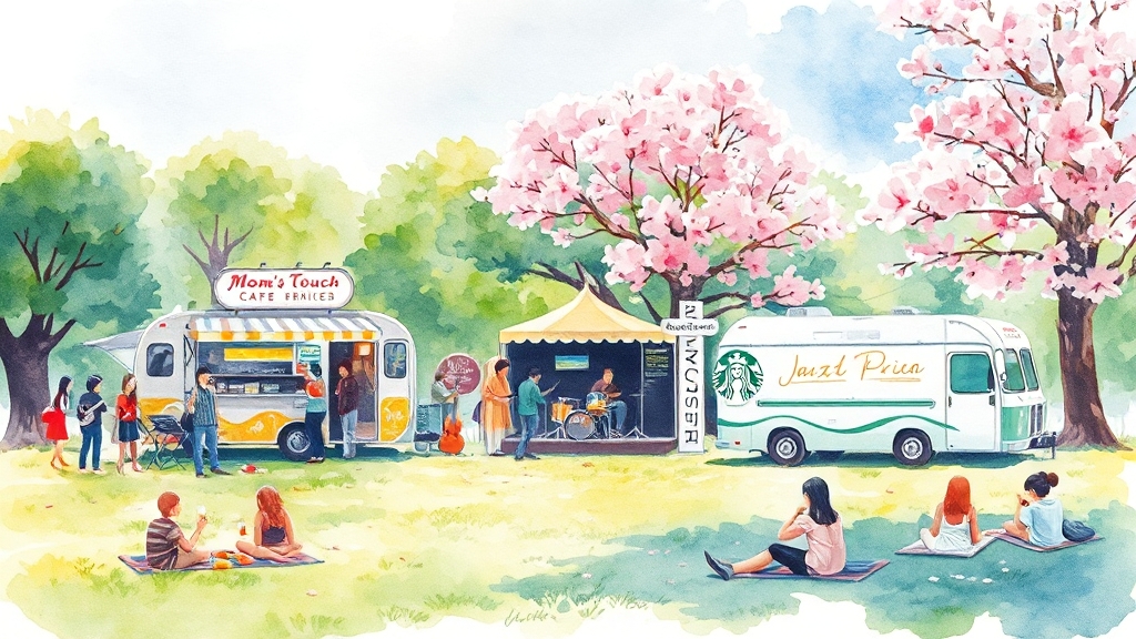 현장 편의시설 활용 (watercolor 스타일)