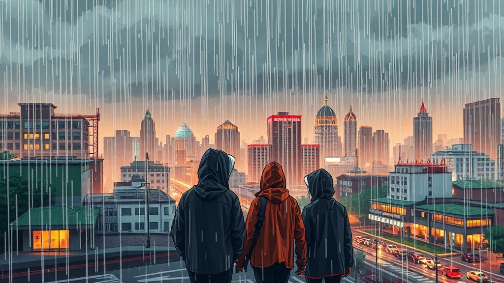 2025년 장마, 언제 시작될까? (illustration 스타일)
