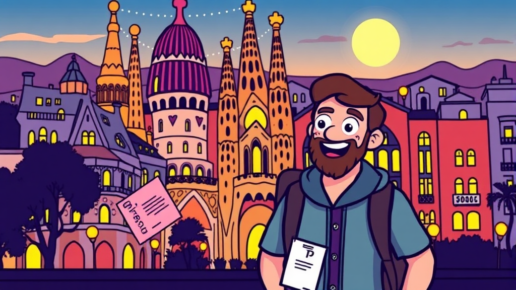 가우디 투어 예약 방법 및 추천 상품 비교 (cartoon 스타일)