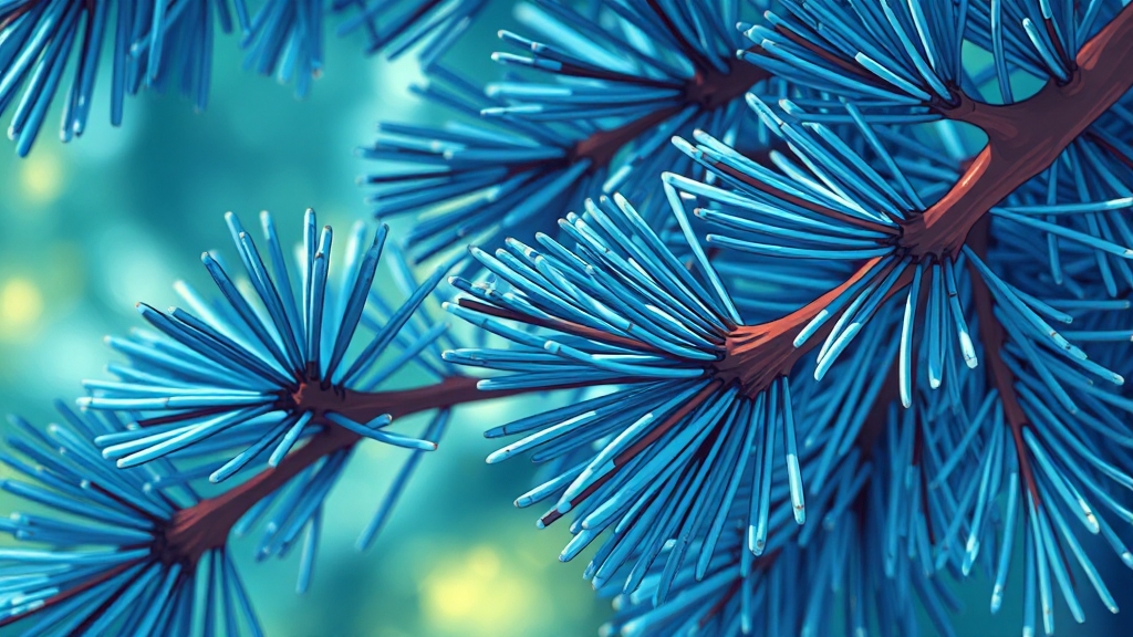 솔잎의 영양 성분과 건강 영향 (cartoon 스타일)