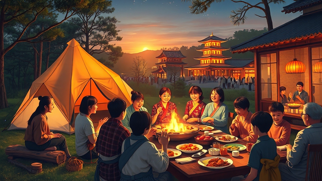 추석 가족 모임 장소 추천 (realistic 스타일)