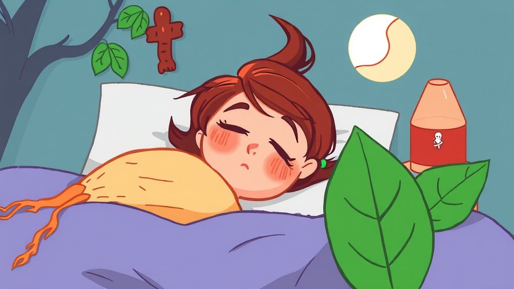 장뇌삼 섭취 시 주의사항 (cartoon 스타일)