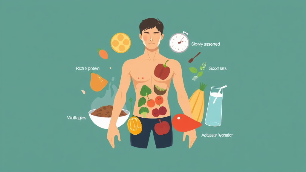 성공적인 한 달 다이어트 식단 구성 원칙 (illustration 스타일)