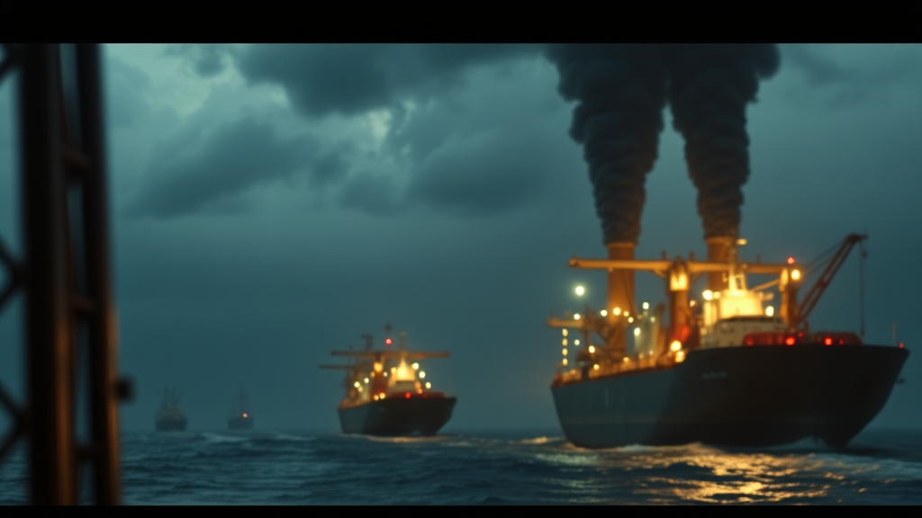 호르무즈 해협 봉쇄, 최악의 경우와 전망 (realistic 스타일)