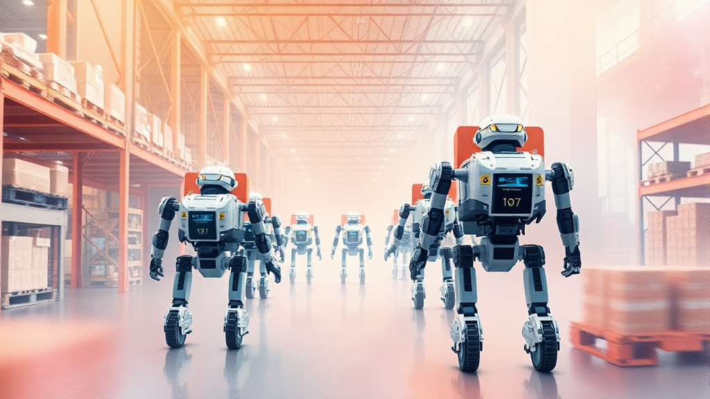 AW 2026에서 만나는 스마트 물류 기술의 향연 (watercolor 스타일)