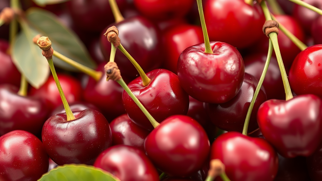 통풍에 좋은 음식: 체리 (realistic 스타일)