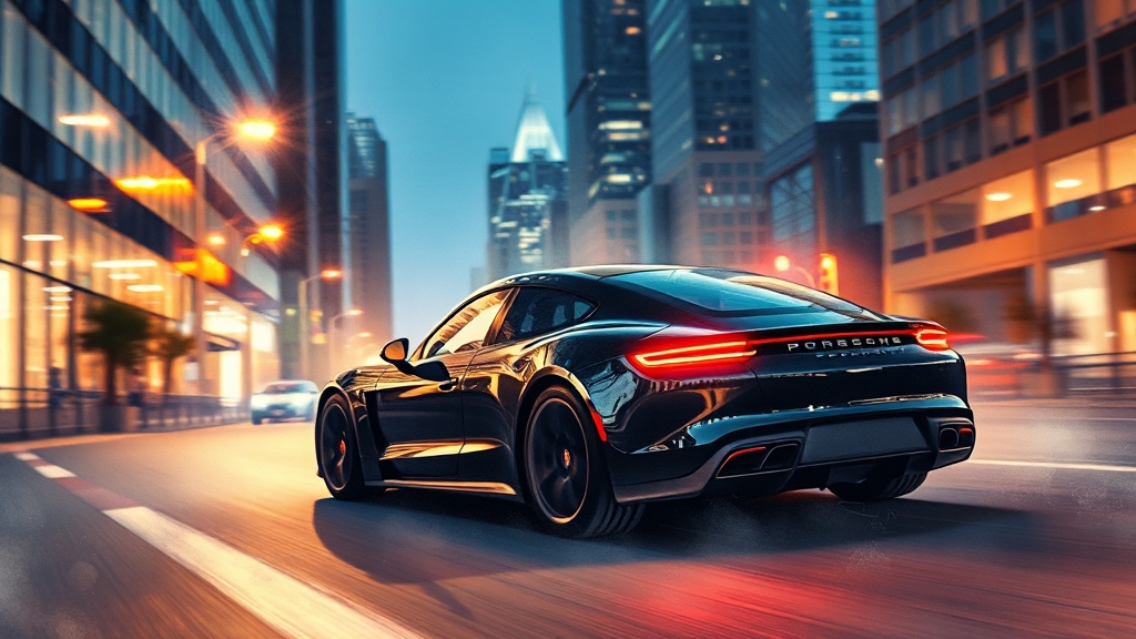 타이칸 블랙 에디션 가격 정보 (watercolor 스타일)