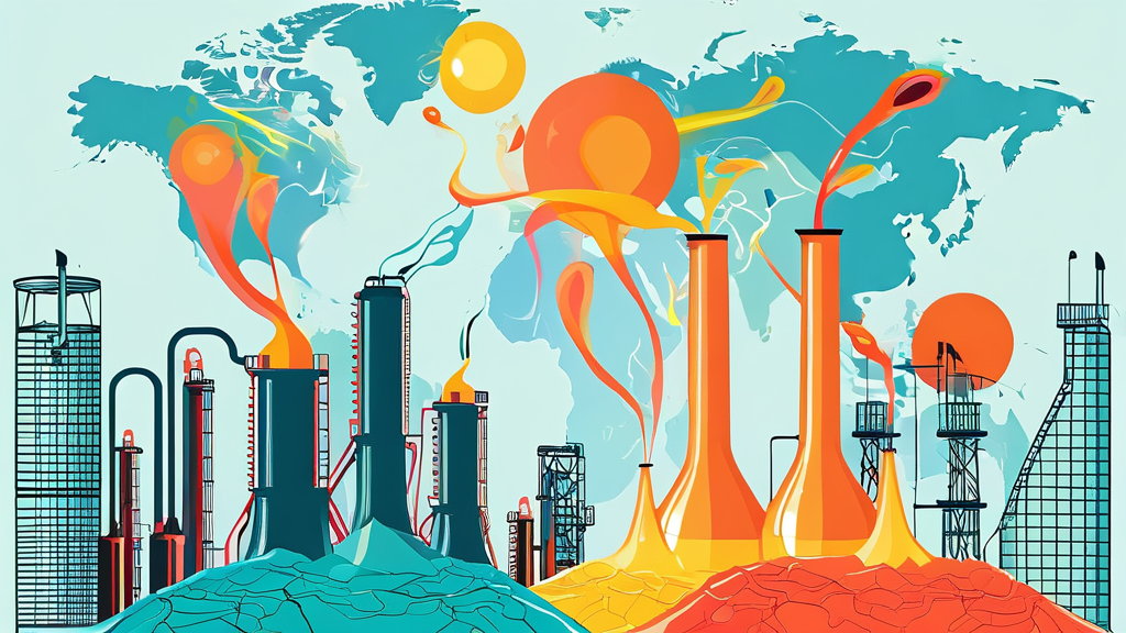 주요 국제 원유 종류 비교: WTI, 브렌트유, 두바이유 (illustration 스타일)