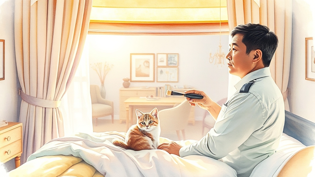 커튼 블라인드 설치 과정, 자세히 알아봐요 (watercolor 스타일)