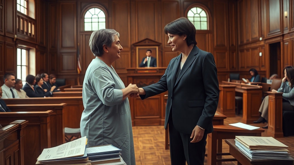 송무 사례 분석: 의료 과실 등 실제 해결 과정 (realistic 스타일)