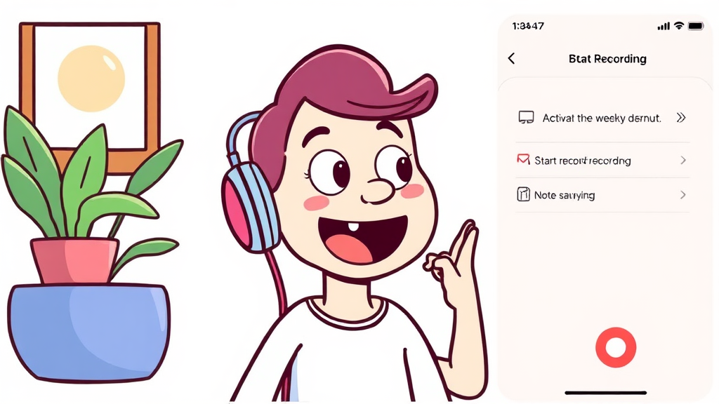 iOS 18 이상: 아이폰 통화 자동 녹음 설정하기 (cartoon 스타일)