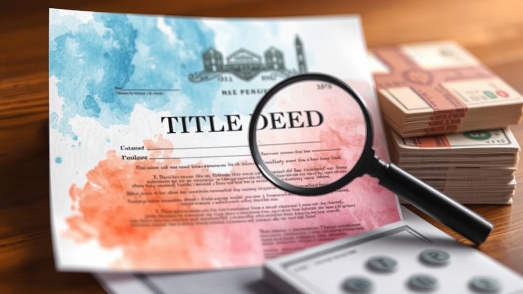 등기부등본 확인 및 권리관계 분석 (watercolor 스타일)