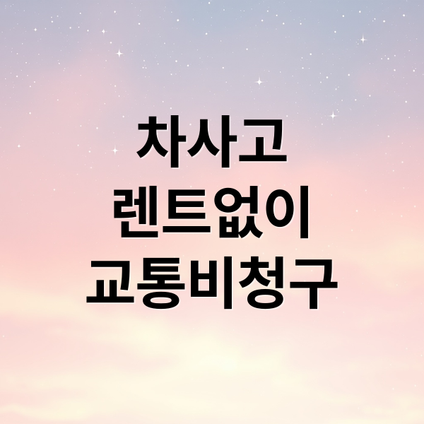 차사고
렌트없이
교통비청구 (차 사고 차량 수리 교통비 청구)